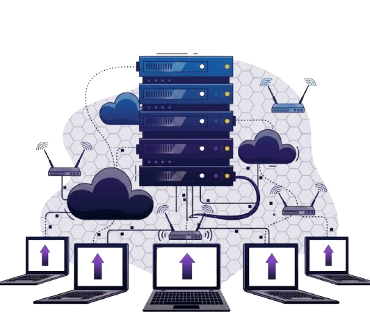 Residential Proxy Network Illustration